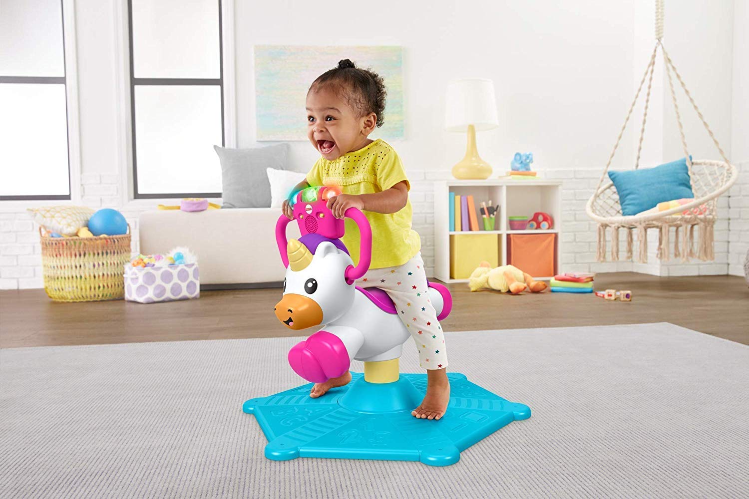 Fisher Price Bounce and Spin Unicorn Best Educational